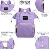 Easy to Carry Diaper Bag for Mother (Plain Lavender)